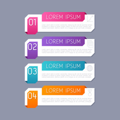Modern infographics options banner vector illustration.