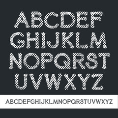 White texture serif font on dark background and dark texture serif font on white background