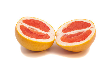 Fototapeta na wymiar grapefruit slices isolated