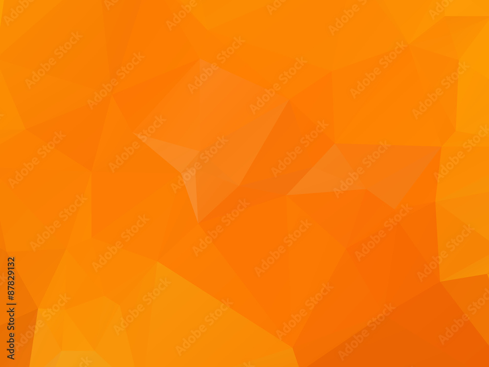 Wall mural orange abstract background triangular geometric polygon