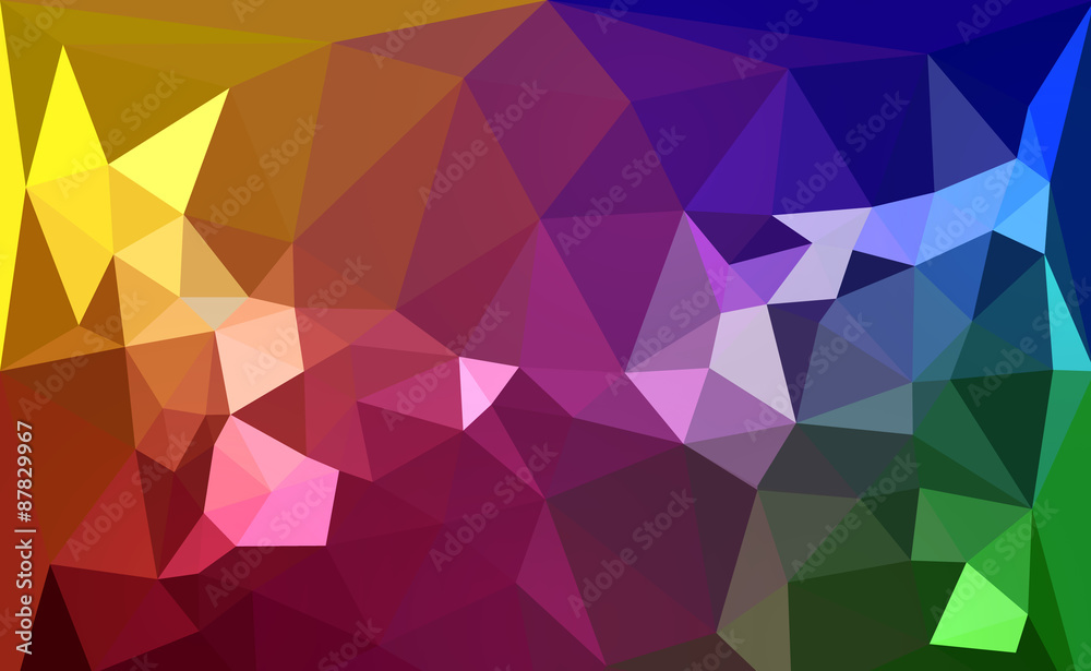 Wall mural The illustration design Colorful polygon