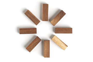 Abstract wood block