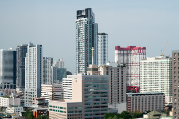 Fototapeta na wymiar Wohnblöcke in Bangkok