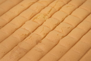 orange layer cake just out of the oven,homemade Bake