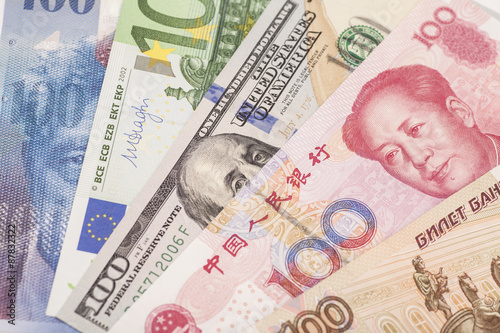 American Dollars European Euro Swiss Franc Chinese Yuan And American Dollars European Euro Swiss Franc Chinese Yuan And