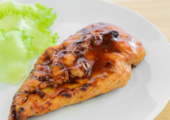 BBQ Chicken Breast with vegetable