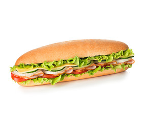 Royal sandwich isolated on white background