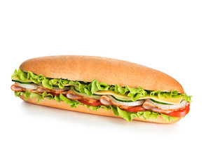 Royal sandwich isolated on white background