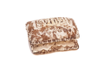 gingerbread cookie isolated on white background