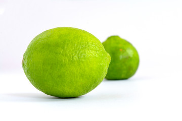 Citrus lime fruit on white background 
