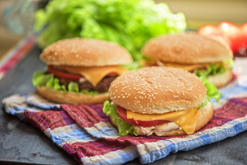 home made burgers