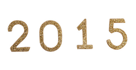 New Year 2015 decoration with golden numbers