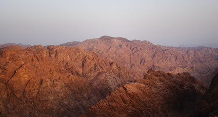 Photography of rocky mountains peaks on sunrise colours 1