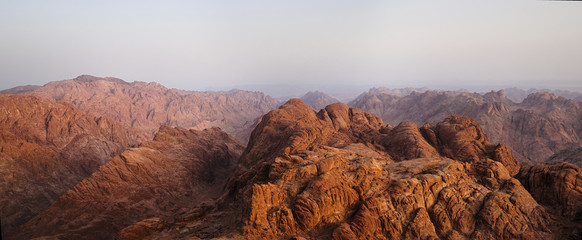 Photography of rocky mountains peaks on sunrise colours 2