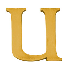 Buchstabe U - Gipsguss goldgelb © embeki