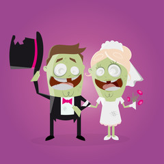 zombie hochzeit heiraten halloween clipart