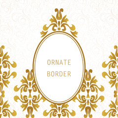 Ornate element for design, place for text. Ornamental  illustration for wedding invitations, greeting cards.