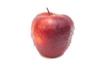Ripe red apple. Isolated on  white background
