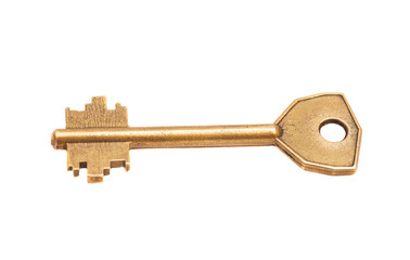 door key isolated on white background