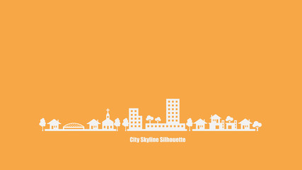 City Skyline Silhouette Background Vector
