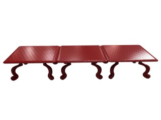textured table 3d render on white background