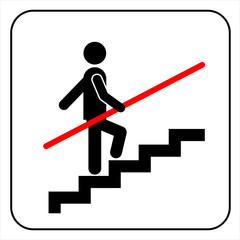 Use Handrail sign, vector