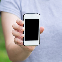 One show empty screen of smartphone