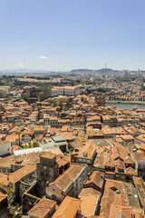Panoramic view of old downtown, Porto cityscape.
