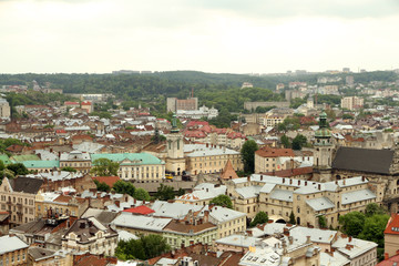 Obraz premium Old city top view