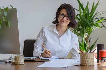 Woman writing