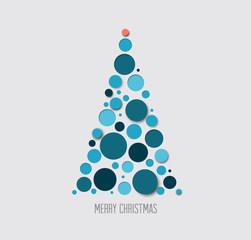 Vector absract christmas tree card