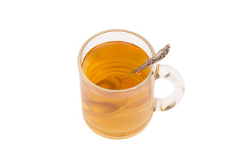 Cup Of Green Tea Isolated On White