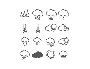 weather icons line set