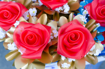 Artificial rose flowers bouquet