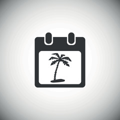 Black vacation calendar icon