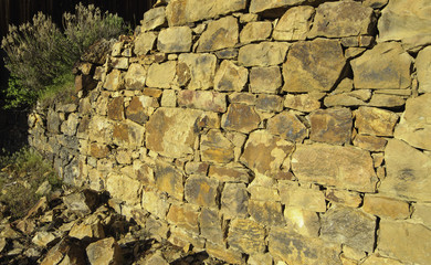 Unmotared Dry Stone Wall