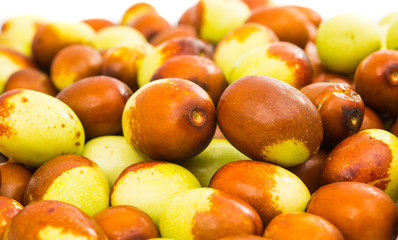 chinese jujubes isolated