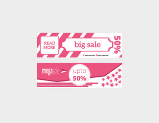 vector banners sale set
