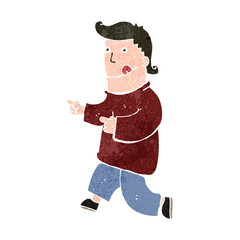 retro cartoon pointing man