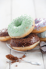 Sweet donut with chocolate