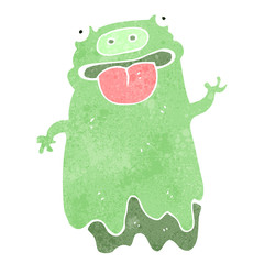 retro cartoon spooky ghost