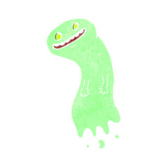 retro cartoon spooky ghost