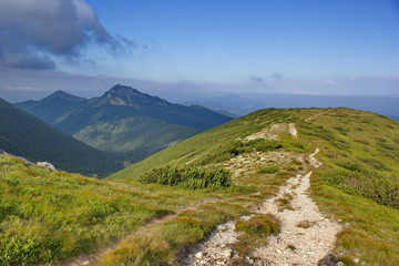 Fototapeta na wymiar mountain path in Western Tatras, Slovakia