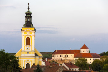 church of Saint Kunigunde and castle, Cejkovice, Czech Republic