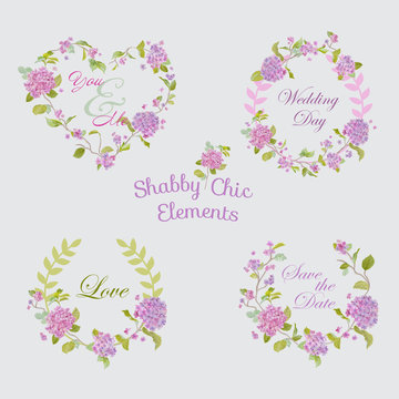 Flower Banners and Tags - for your design and scrapbook - in vector