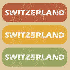 Vintage Switzerland stamp set