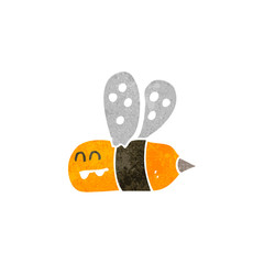 retro cartoon bee