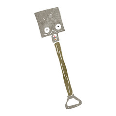 retro cartoon shovel