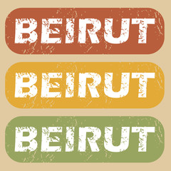 Vintage Beirut stamp set