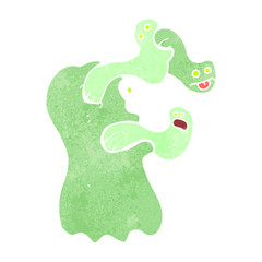 retro cartoon spooky ghost